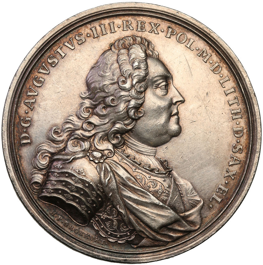 August lll Sas. Medal koronacyjny 1734, srebro